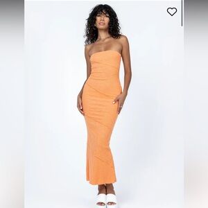 OSCAR MIDI DRESS ORANGE